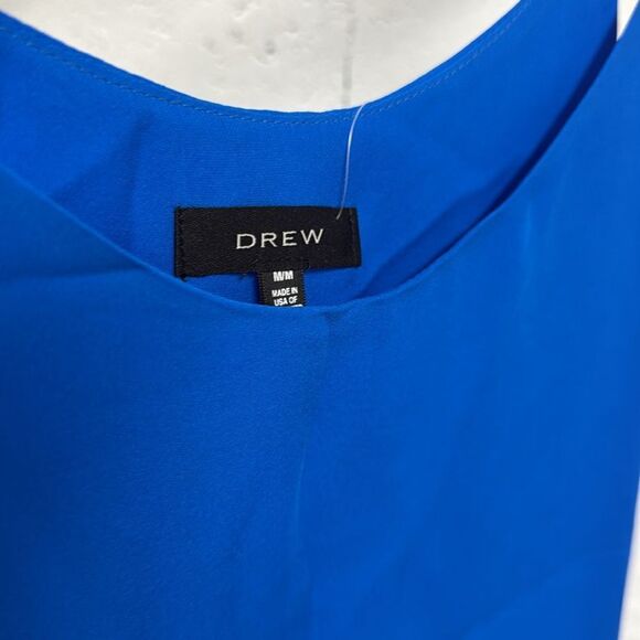 DREW Blue Asymmetrical Sleeveless Camisole NWT Cute Cami Tank - Size Medium - Picture 2 of 3